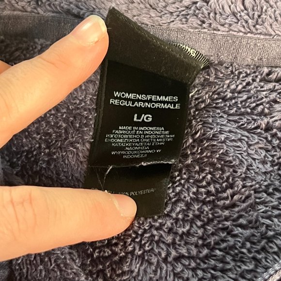 North Face Teddy Fleece Jacket Womens Large Purple Zip Up Ladies Osito - Picture 4 of 4